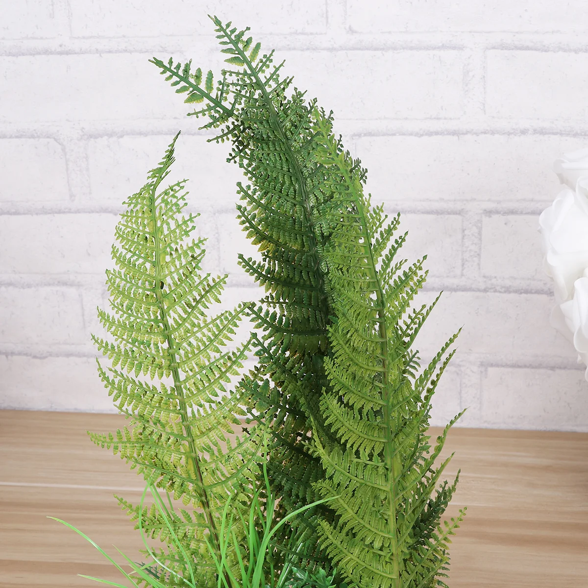 

35Cm Artificial Green Plant For Terrarium Decor Reptile Habitat Foliage Pet Nest Hideout Plastic Fake Greenery Aquarium Turtle