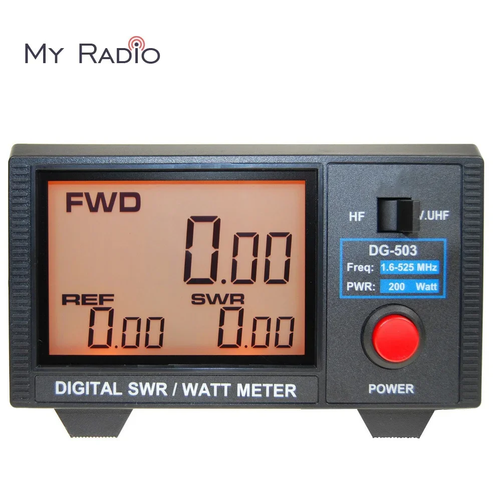 

Nissei DG503 Digital SWR Watt Meter 3.5" Screen 1.6-60MHz VHF/UHF 125-525MHz 1-200W for Mobile Base Station Radio Tester Tools