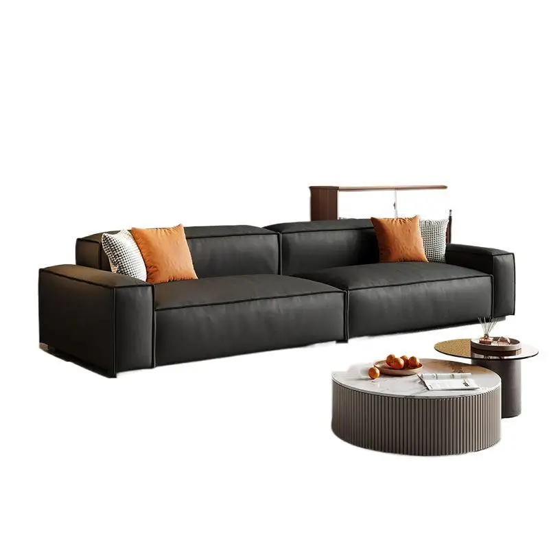 Italian light luxury sofa living room small apartment inline row technology cloth tofu block rental  modern simple  for home