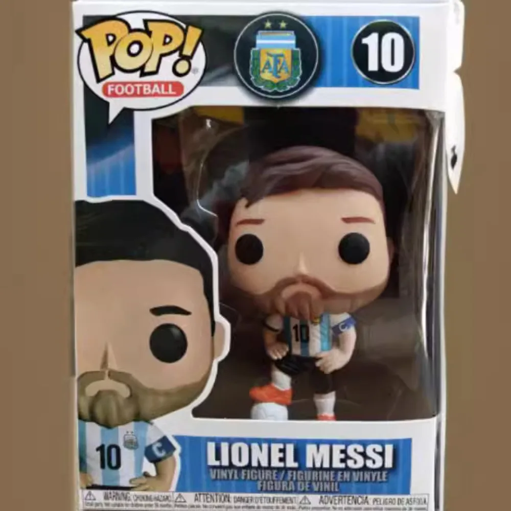 FUNKO POP Lionel Messi Action Toys Figures Highly Loved Welcomed Famous Football Player Desktop Ornament Model Children Gifts