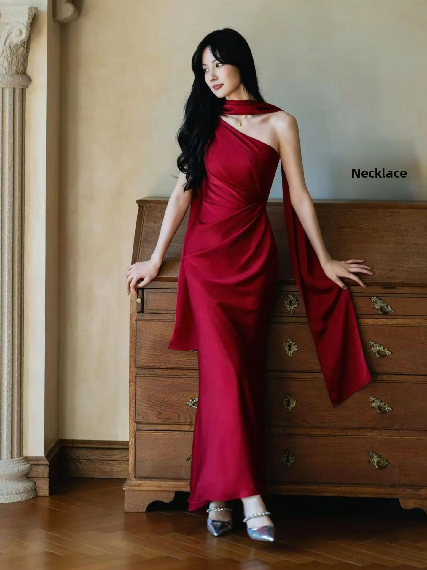 

Ele Red Wedding Dr 2025 New Sle Small Size Bridal Gown Fi Tail Engagement Dinner Par Women's Faionable Robe