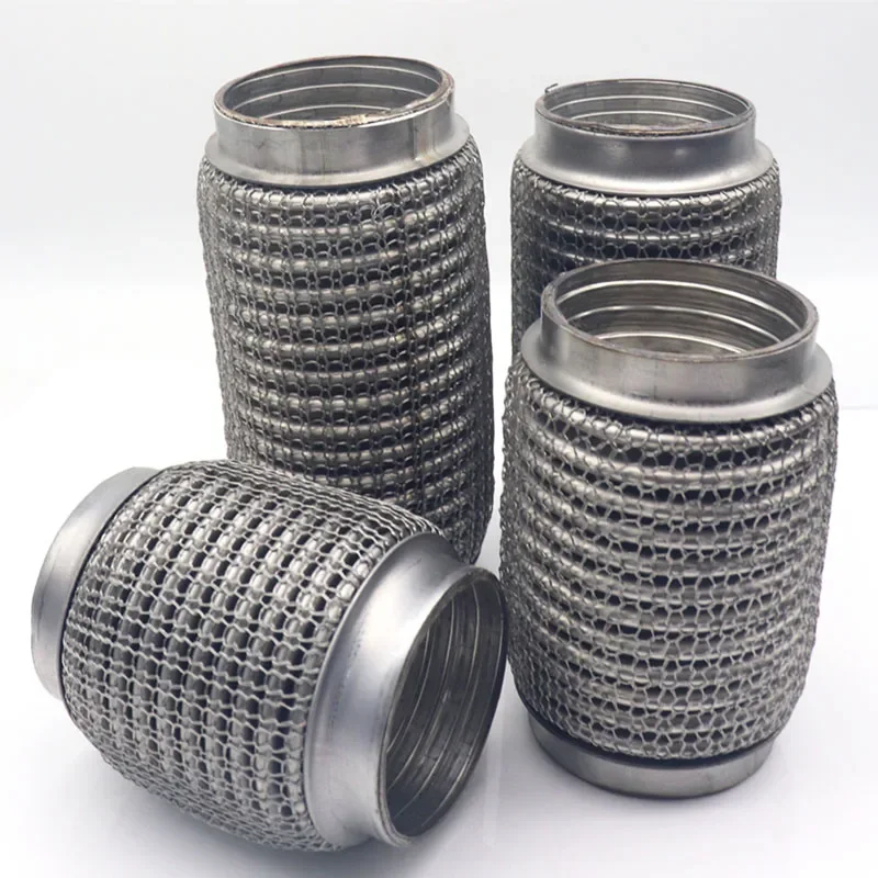 ID:65MM/75MM Car Exhaust Tube Telescopic Flexible Connection Steel Mesh Bellows Stainless Steel Muffler Pipe Welded Universal