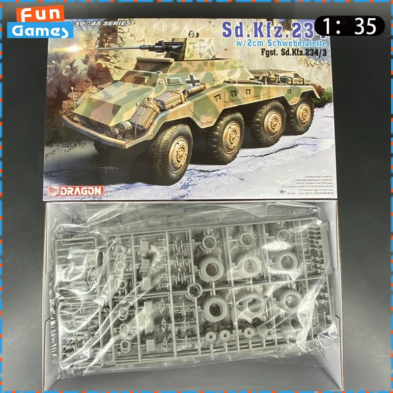 

Dragon 6969 1/35 Sd.Kfz.234/3 8-колесный разведывательный танк, сборная фигурка, модель в сборе, неокрашенный, коллекционный, индивидуальный подарок