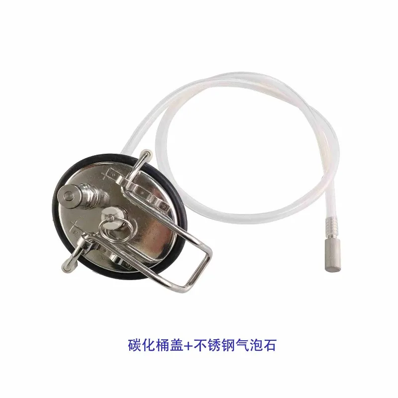 carbonized-lid-304-stainless-steel-bubble-stone-food-grade-hose-air-inlet
