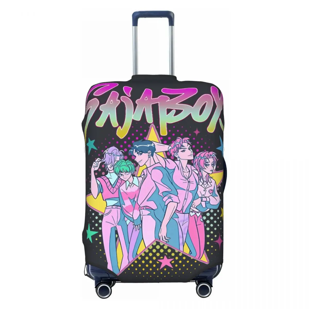 

KPop Demon Hunters Suitcase Cover Saja Boys Holiday Cruise Trip Strectch Luggage Case Protection