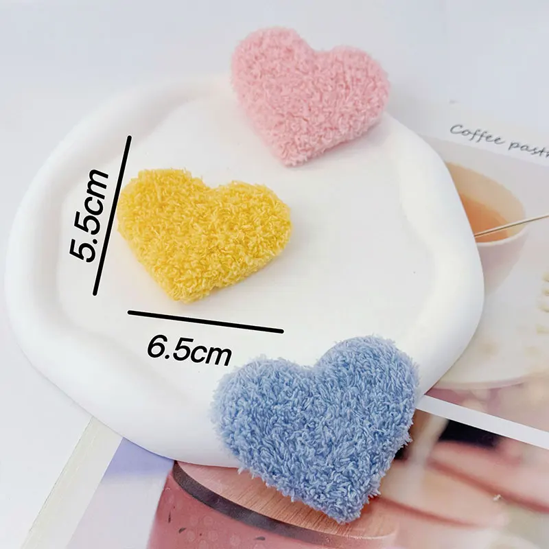 28 Stück doppelseitige Teddybär-Plüschherz-Aufnäher für DIY-Kleidung, Hüte, Näharbeiten, Kopfschmuck, Haarspangen, Dekorationsaufnäher – Detail 2