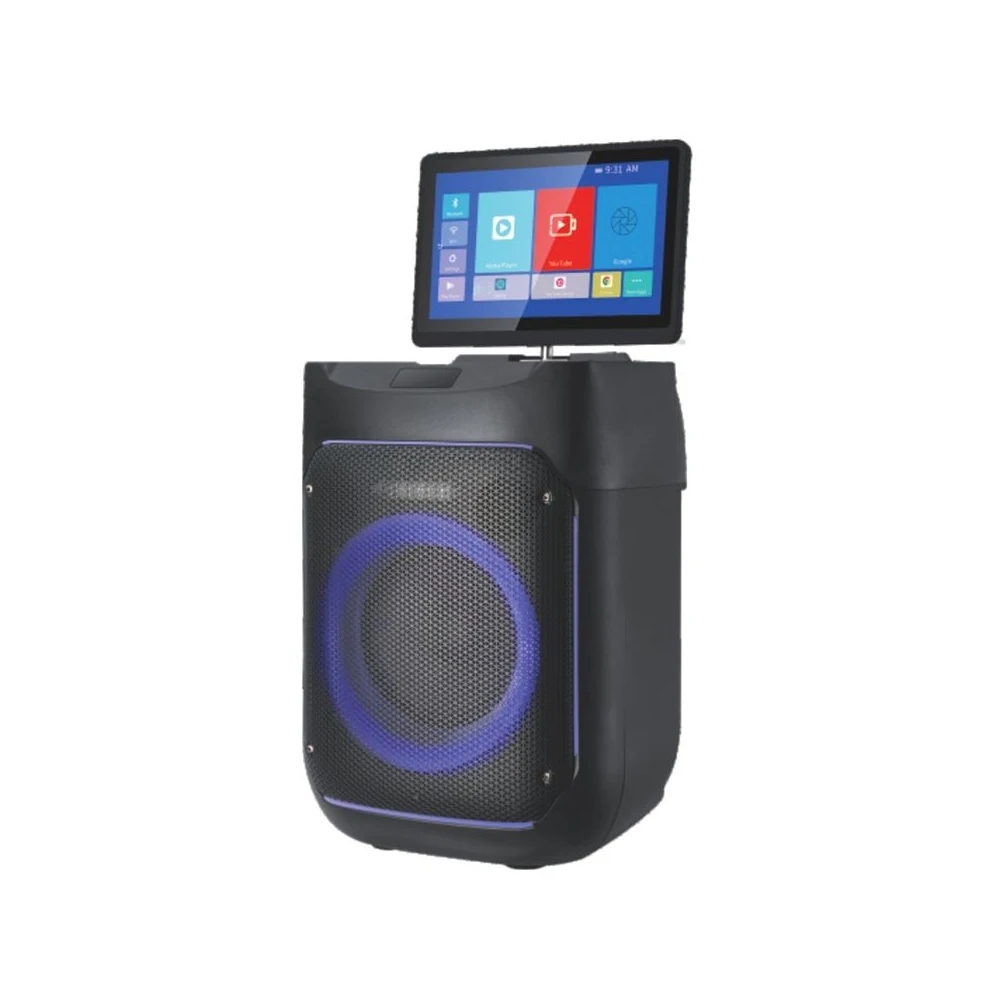 High Power Sound Speaker Karaoke Audio System 80W 8inch Wireless With LED 11.6