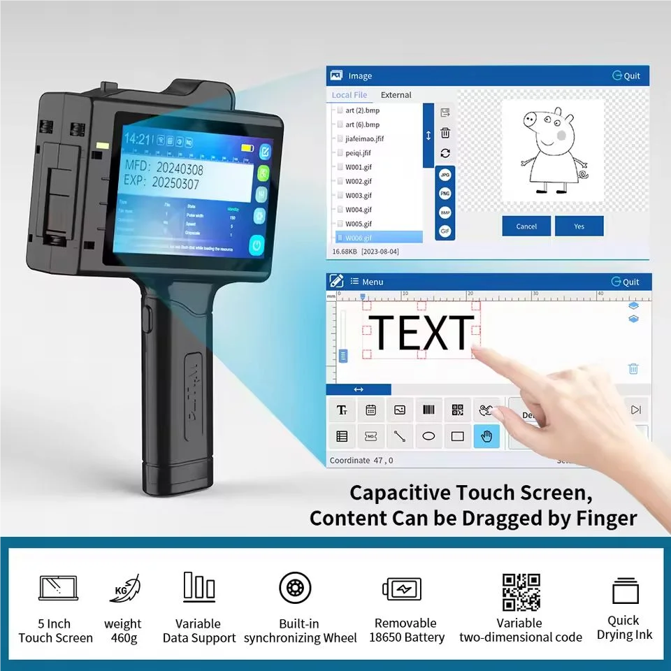 Willita Handheld Inkjet Printer Gun Fast Dry Ink Date Coder for Batch Bar Expiry Date Coding Thermal Hand Held Inkjet Printer view 6