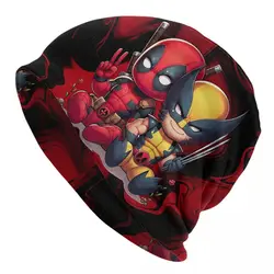 Hat 2024 MARVEL Video Thin Caps For Men Women Deadpool & Wolverine Skullies Beanies Ski Caps Soft Bonnet Hats