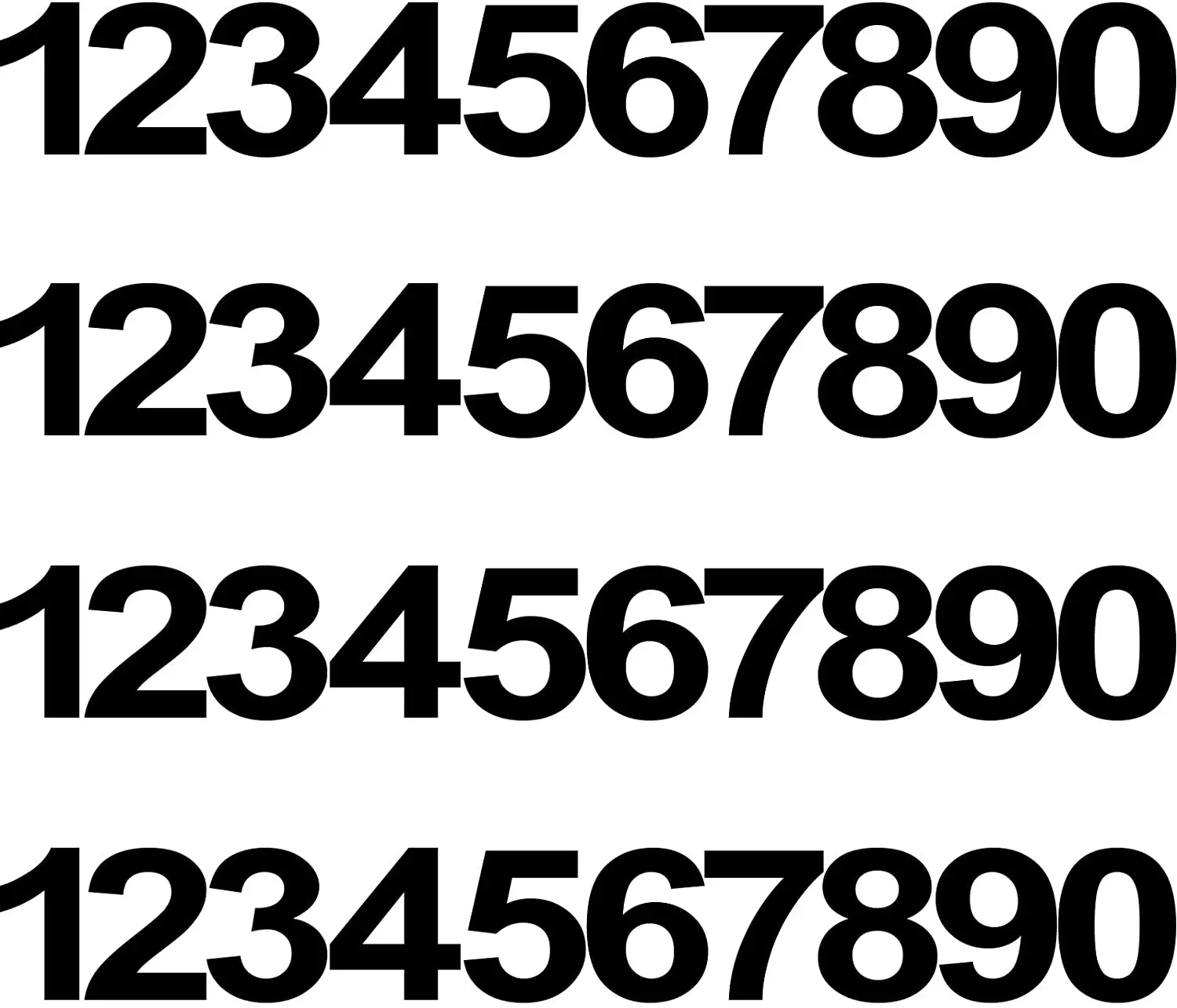 

Vinyl Mailbox Number Stickers Numbers Stickers Vinyl Number Decals Pre-Spaced Number Signs for Mailbox Car Home (Black,2 Inch)
