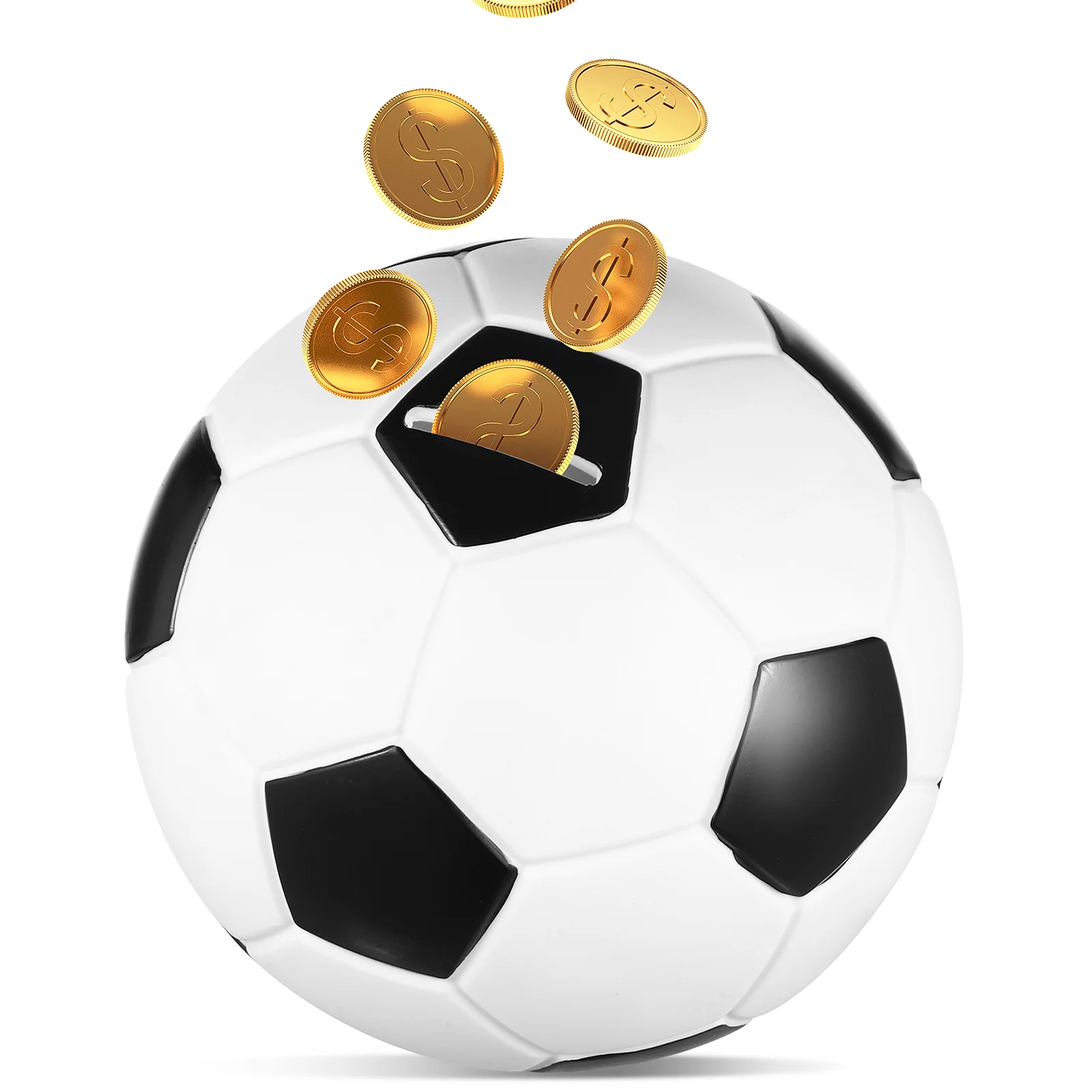 

Football Coin Jar Piggy Bank for Adults Soccer Gifts Boys 8-12 Toy Banks Portable Vinyl Baby Kids