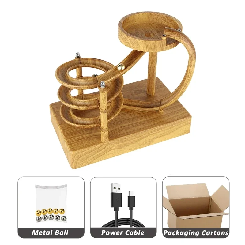 Creative Perpetual Motion Marble Machine Creative Marble Motor Energy Art Perpetual Motion Machine Desktop Miniature Home Decor