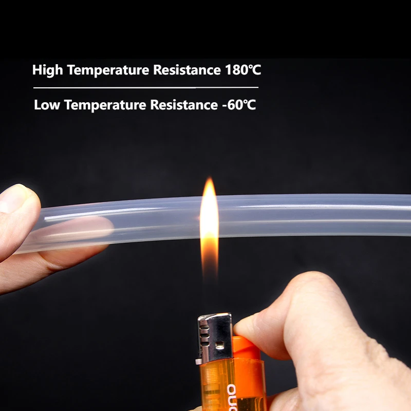 1 meter Food Grade Clear Transparent Silicone Rubber Hose ID 20 22 23 24 25 26 30 32 36 38 50mm Diameter Flexible Silicone Tube