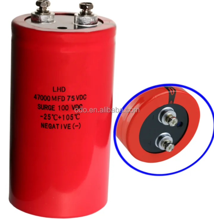 

Screw Terminal Electrolytic Capacitor 400V 12000uF Aluminum Large Can 12000MFD