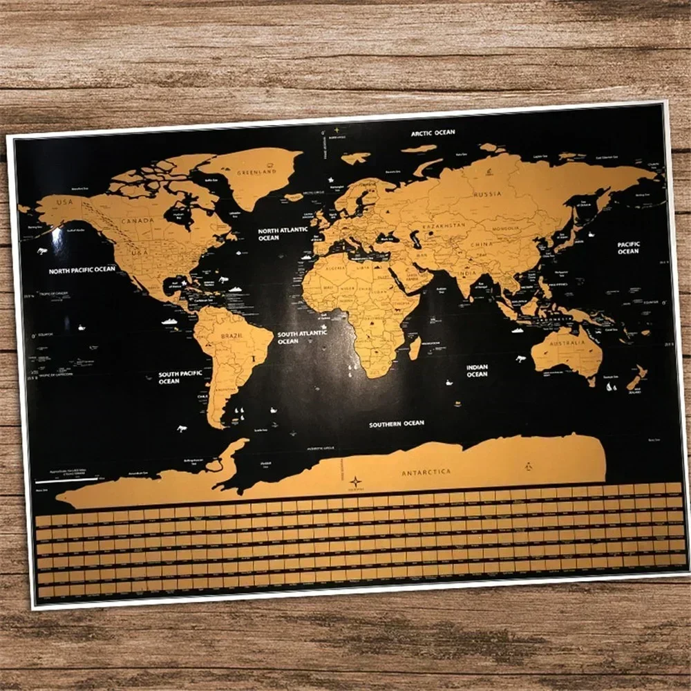 Stunning Global Scratch Maps Perfect - Travelers Scratch off Maps With National Flag - Beautiful Wall Decoration for Any Room a1