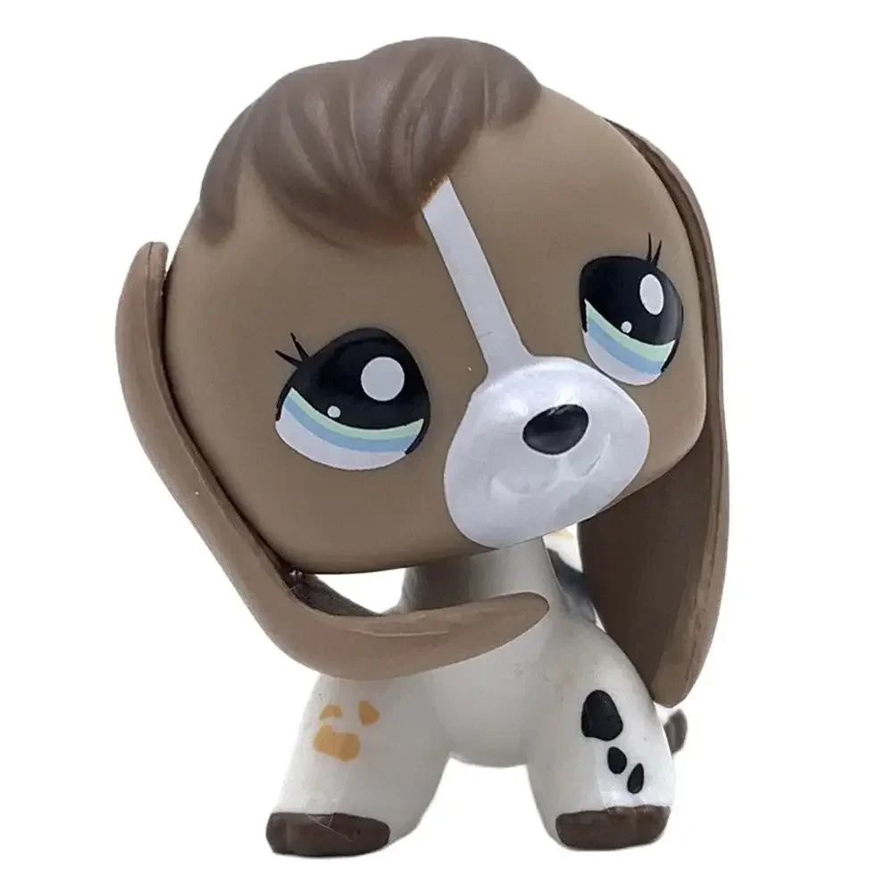 Rare pet Real original littlest pet shop lps Bobble head toy figure #2207 white BEAGLE old rare Animal dog with blue eyes