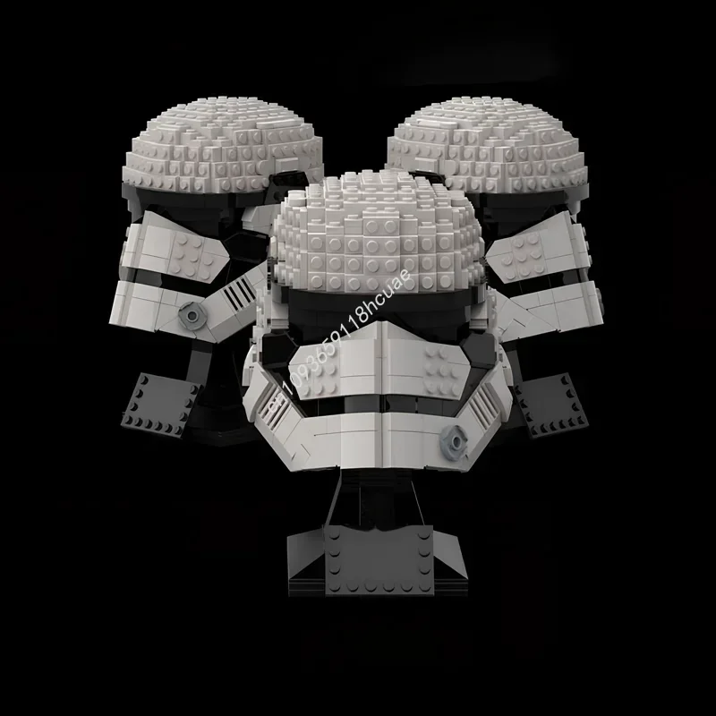 709 قطعة | خوذة ستار باتل فيرست أوردر ستورم تروبر | نموذج خوذة وحدات | نموذج مكعبات البناء Moc | هدية ألعاب عيد ميلاد #2