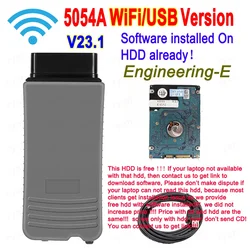 5054A WiFi Versione USB Supporto all'ingrosso in fabbrica Ultima versione OD V23 Engineering-E gratuito V14.1 5054 Supporto completo V-Au-di Sk-da