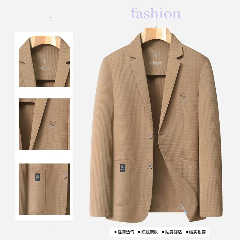 Blazer Summer Men's Casual Fashion Korean-style Business Solid Color Breathable, Lightweight and Sun-protective Clothing Blazer