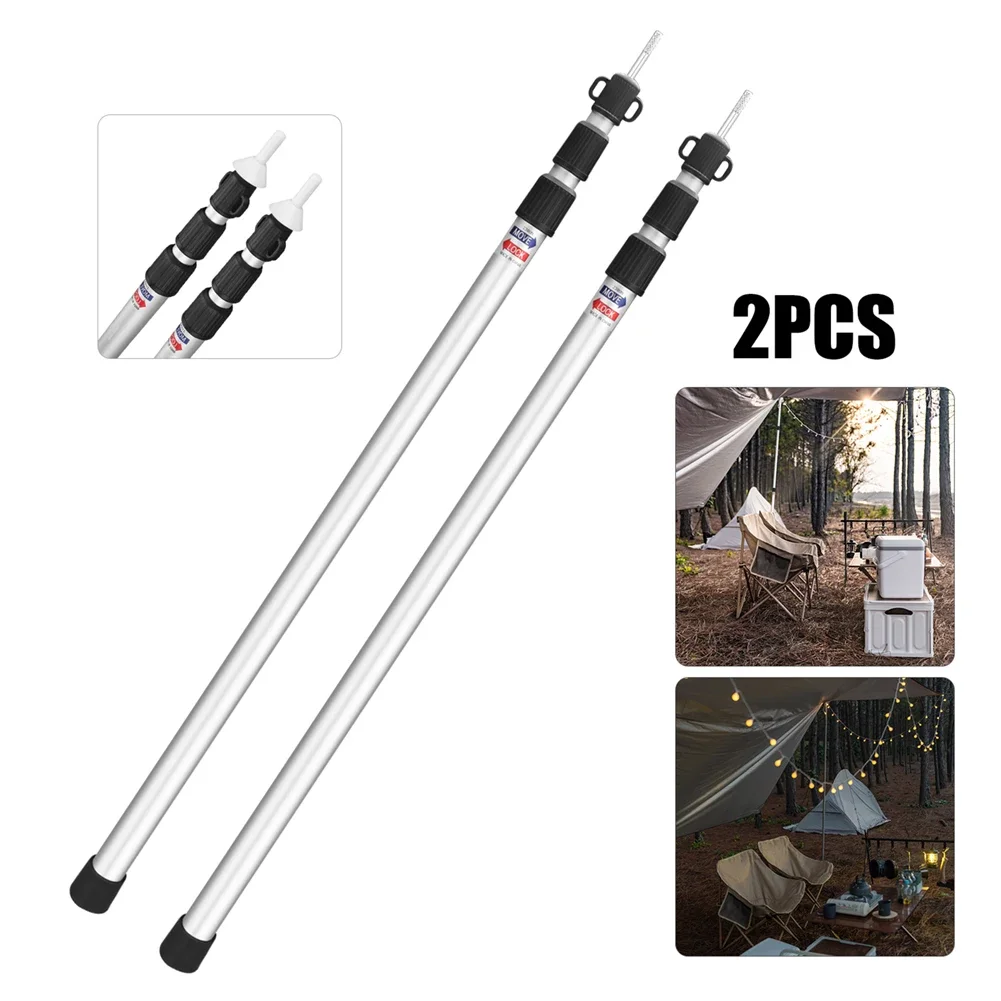 

Tent Poles Telescopic Adjustable Awning Canopy Tarp Pole Support Rod for Sun Shelter Garden Camping Tents Tree Driftwood Squishy