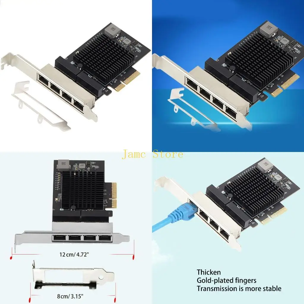 

LX0B RTL8125B 4-портовая гигабитная серверная сетевая карта 2 4-портовый адаптер RJ45 PCI-Ex4