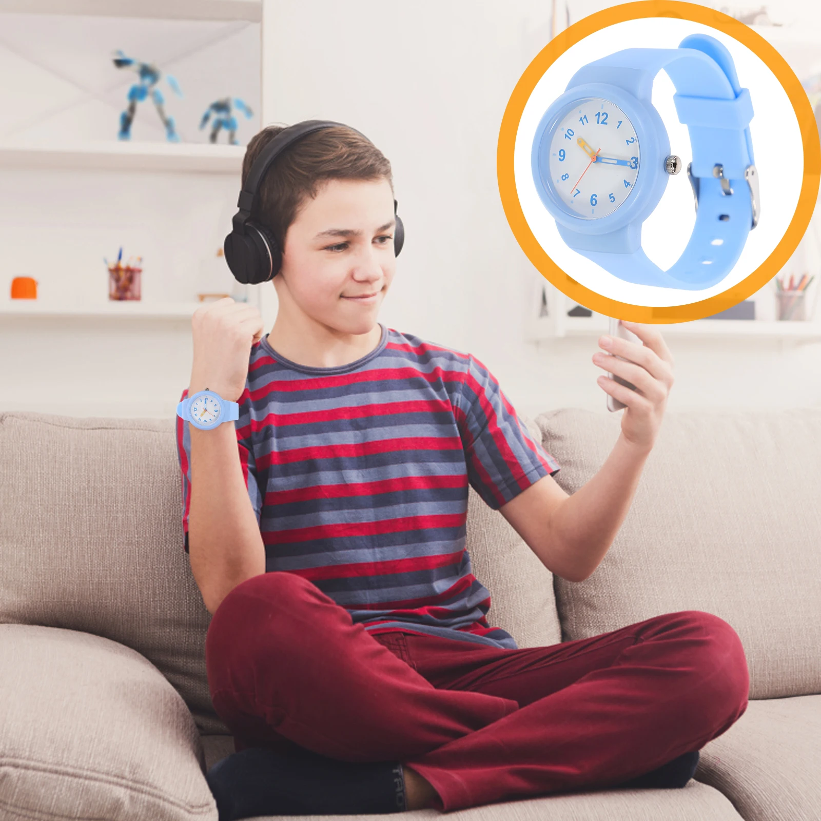 

Waterproof Children Kids Digital Blue Rubber Exam Watches Durable Children Wrist Watch Eco Friendly Gifts Child Wristwear