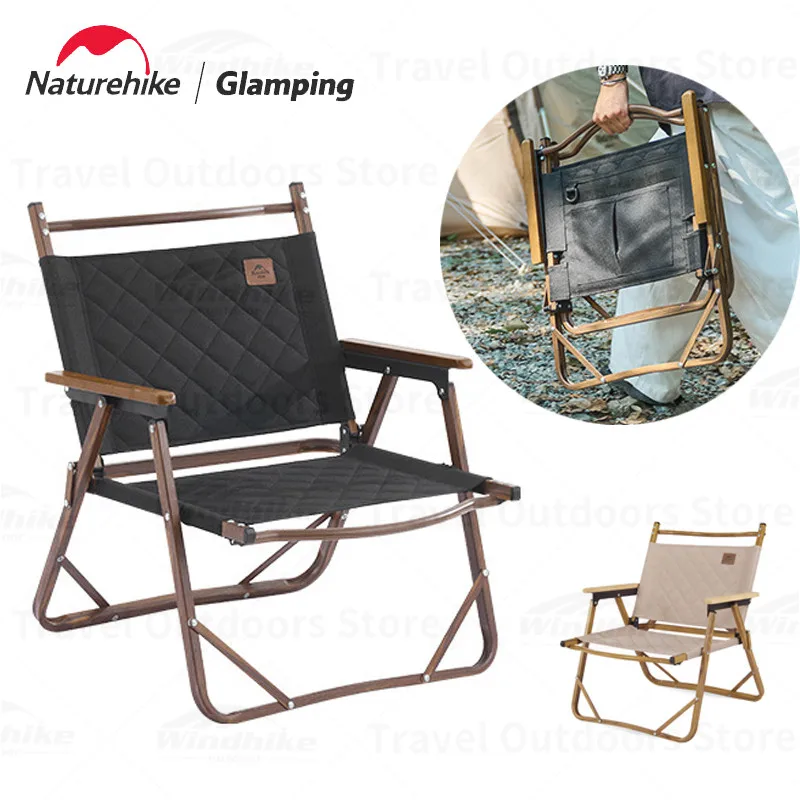 

Naturehike Outdoor Kermit Chair Portable Folding Fishing Chair Thickened Cotton Camping Leisure Kermit Chair with Multi Pocket