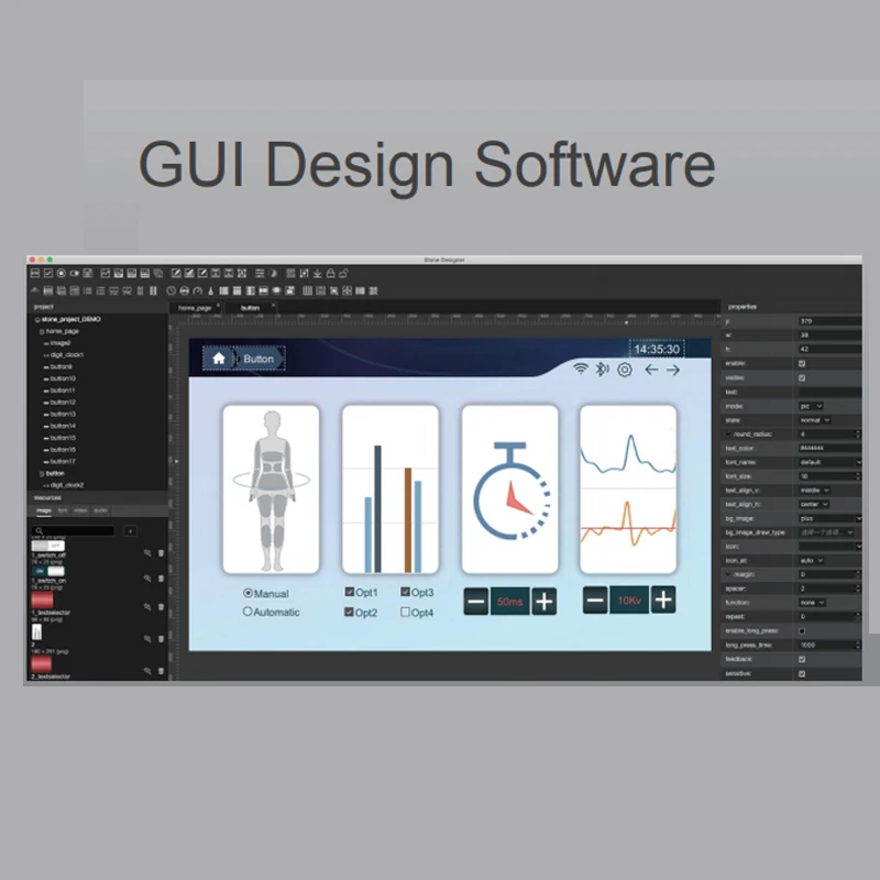 Modul Layar LCD TFT Pintar HMI 5 Inci dengan Pengontrol + Layar Sentuh dengan Sorftware + Antarmuka Serial