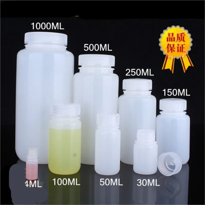 

8pcs/lot 4ml 30ml 50ml 100ml 150ml 250ml 500ml 1000ml Plastic Bottle translucent Round Shape Sealed Bottle