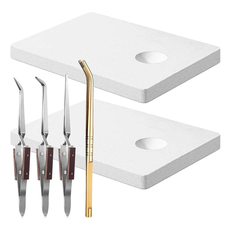 Jewelry Soldering Kit Ceramic Soldering Board Soldering Block Solder Plate With Slot For Jewelry Making Firebrick Tool