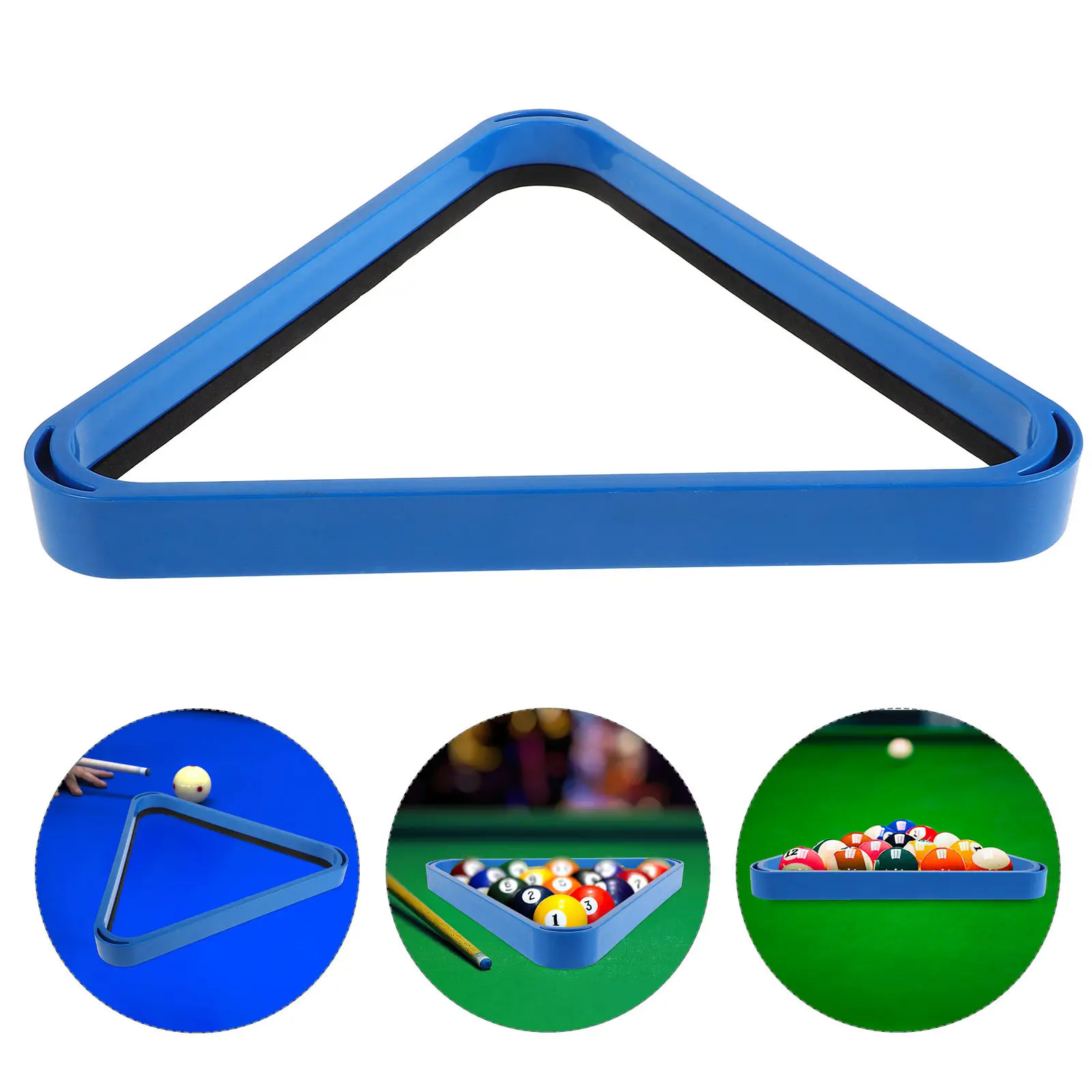 

Triangle Billiards Rack Plastic Pool Ball Positioning Frame Sturdy Tripod Base for Professional Casual Play Billiard Accessories