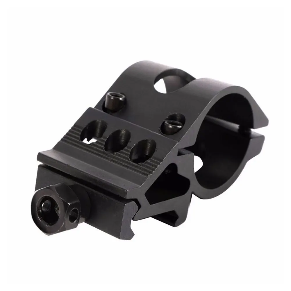 Tactical 25.4mm a sgancio rapido Offset torcia Scope Mount 20mm Picatinny Rail 45 gradi Sight Mount accessori da caccia