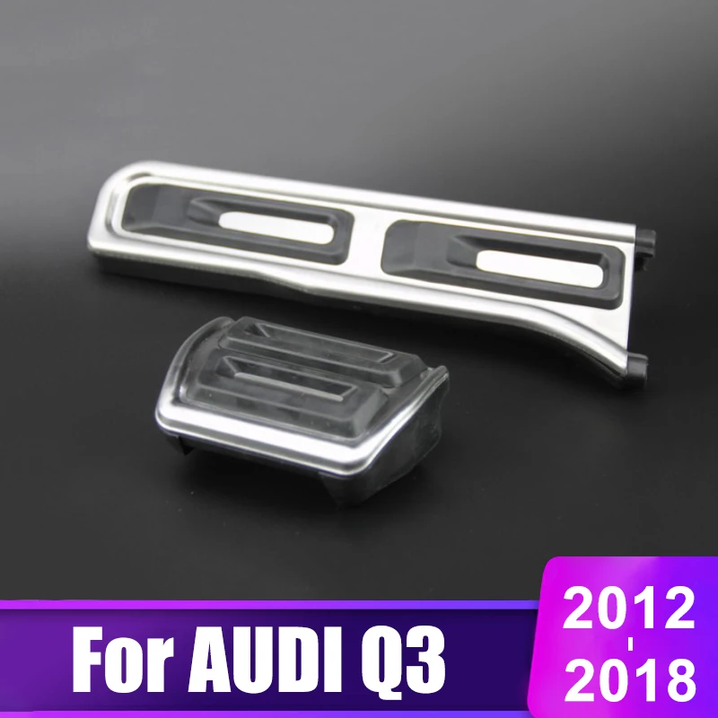 

Aluminum alloy Car Foot Pedal Cover Accelerator Gas Pedal Brake Pedal Non Slip Pad For Audi Q3 8U SQ3 RS 2012-2018 Accessories