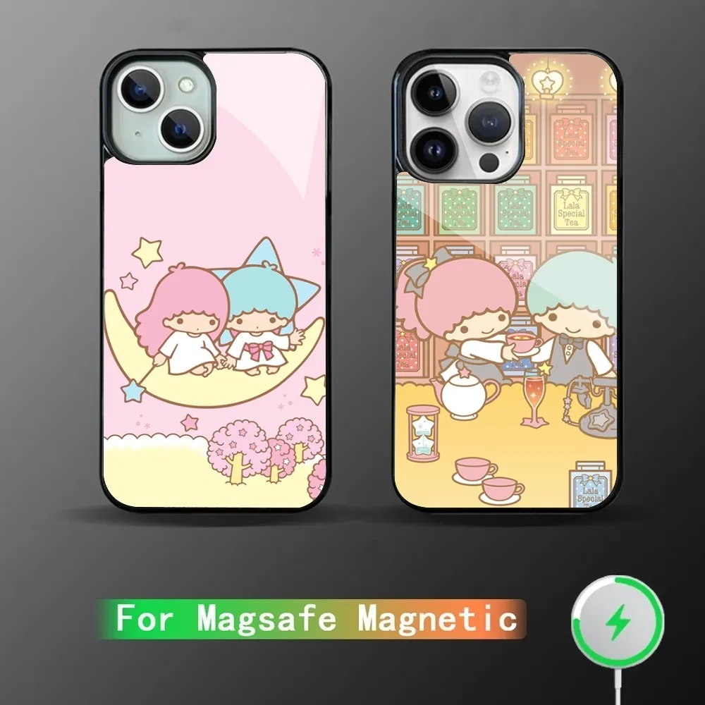 

Cute Cartoon Little T-Twin S-Stars Phone Case For IPhone 15 14 13 Pro Max 11 12 Alex Mirror For Magsafe Wireless Charging Cover