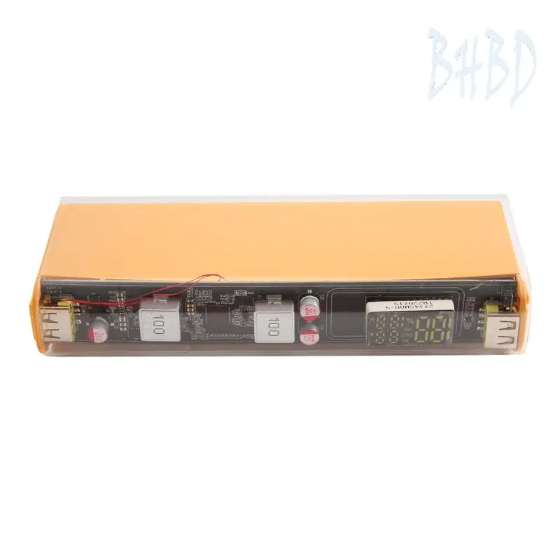 

BHBD-DIY Power Bank Case Powerbank Case Parts Fast Charging Board 100W With USB TYPE C Two-Way Suit 18650/21700 Battery Case Yel