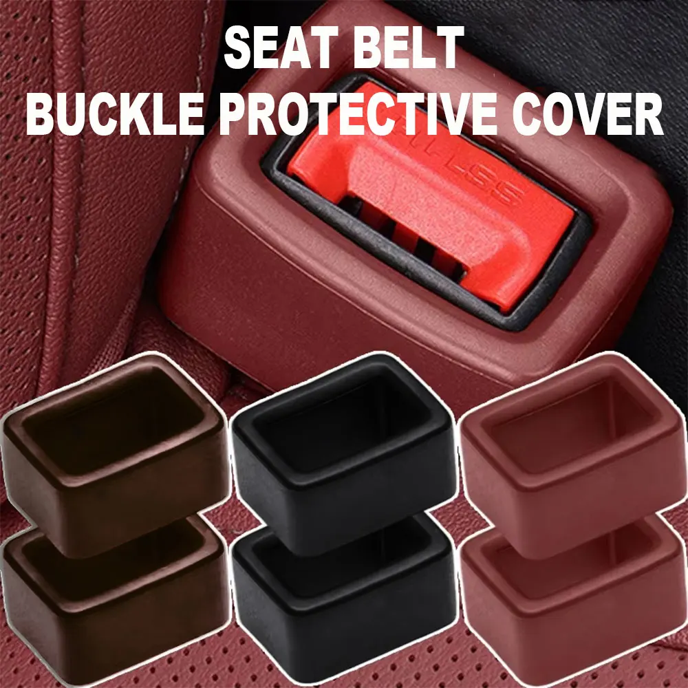 

New Car Seat Belt Buckle Cover Anti Scratch Seatbelt Button Protector Seat Belt Protection Cover Car Interior Accessories