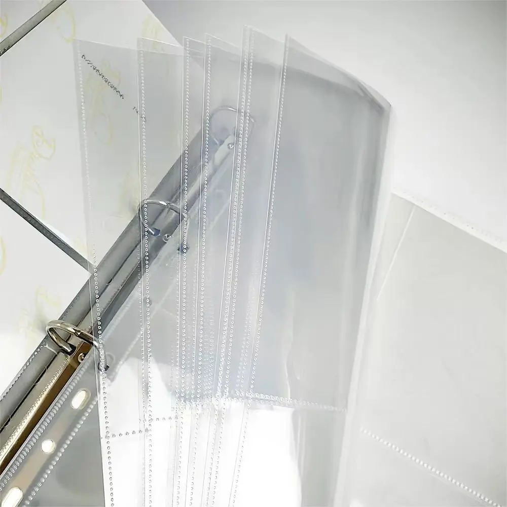 Transparente Fotoalbum-Einlagen A4 mit Mehrfach-Taschen für Fotokarten, 11-Loch Bindertaschen – Detail 8