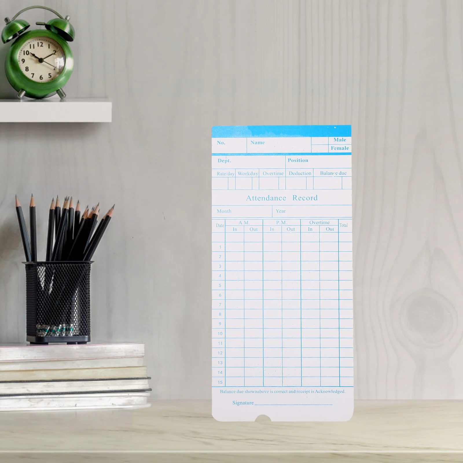 100 Sheets Record Books Time Clock Attendance Office Use Cards Recording