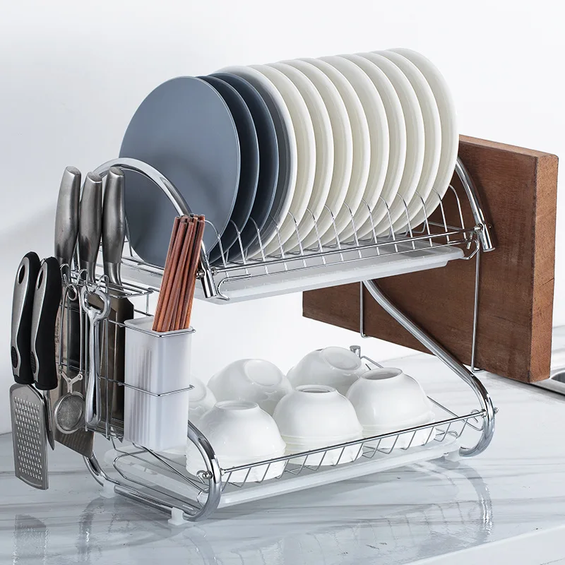 

Storage Racks Multi-Layer Household Drain Rack Dish Rack Kitchen Floor-To-Ceiling Cabinet Bowl Rack Storage Artifact Sundries