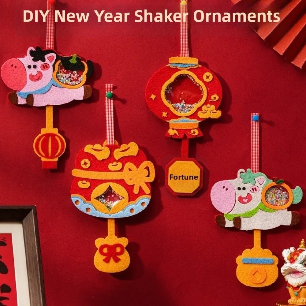 

Cartoon Horse Year Decoration Traditional Exquisite Spring Festival Pendants DIY Blessing Shaking Pendant Children Kindergarten