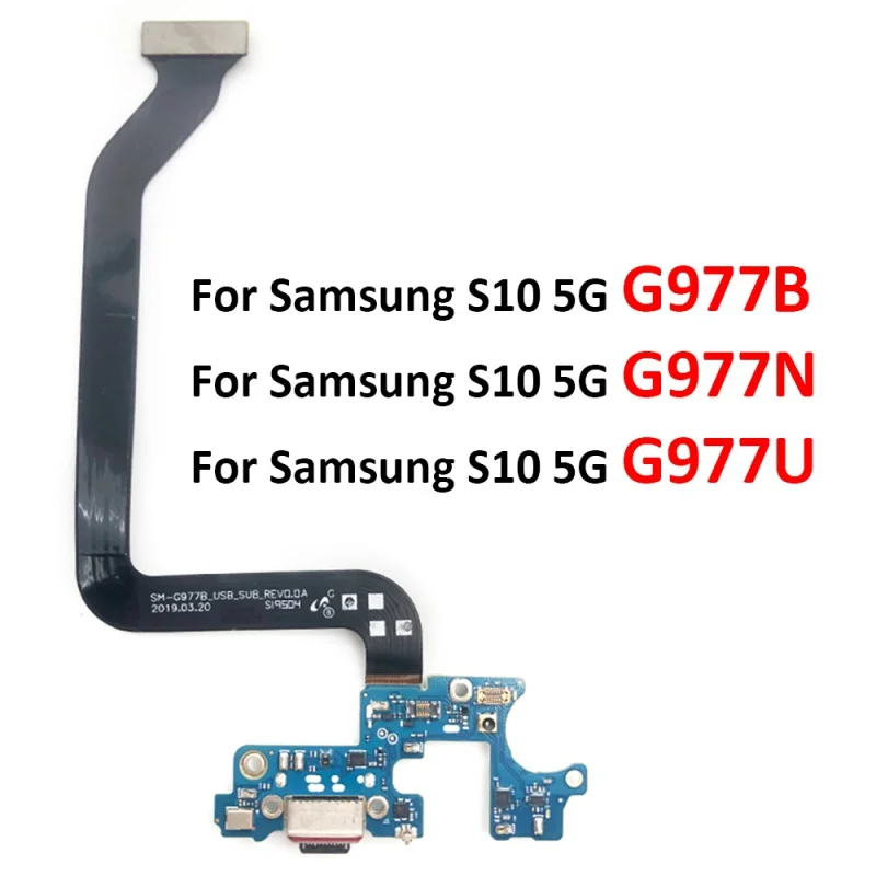 USB charging Board flex Cable For Samsung Galaxy S10 5G G977B G977N G977U Lite Dock Connector Port