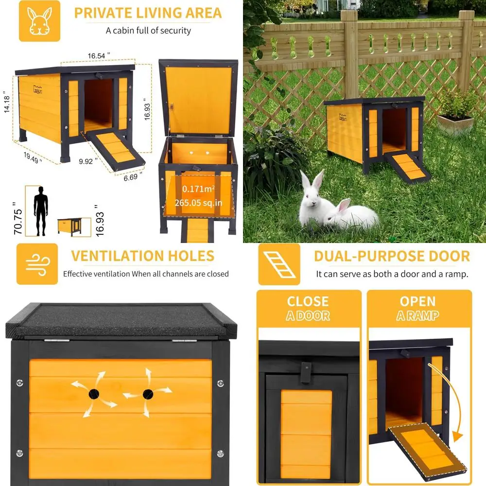 

Всепогодный уличный укрытие для кошек, клетка для кроликов и мелких животных, деревянный вольер для кошек, кроликов, кур и мелких животных