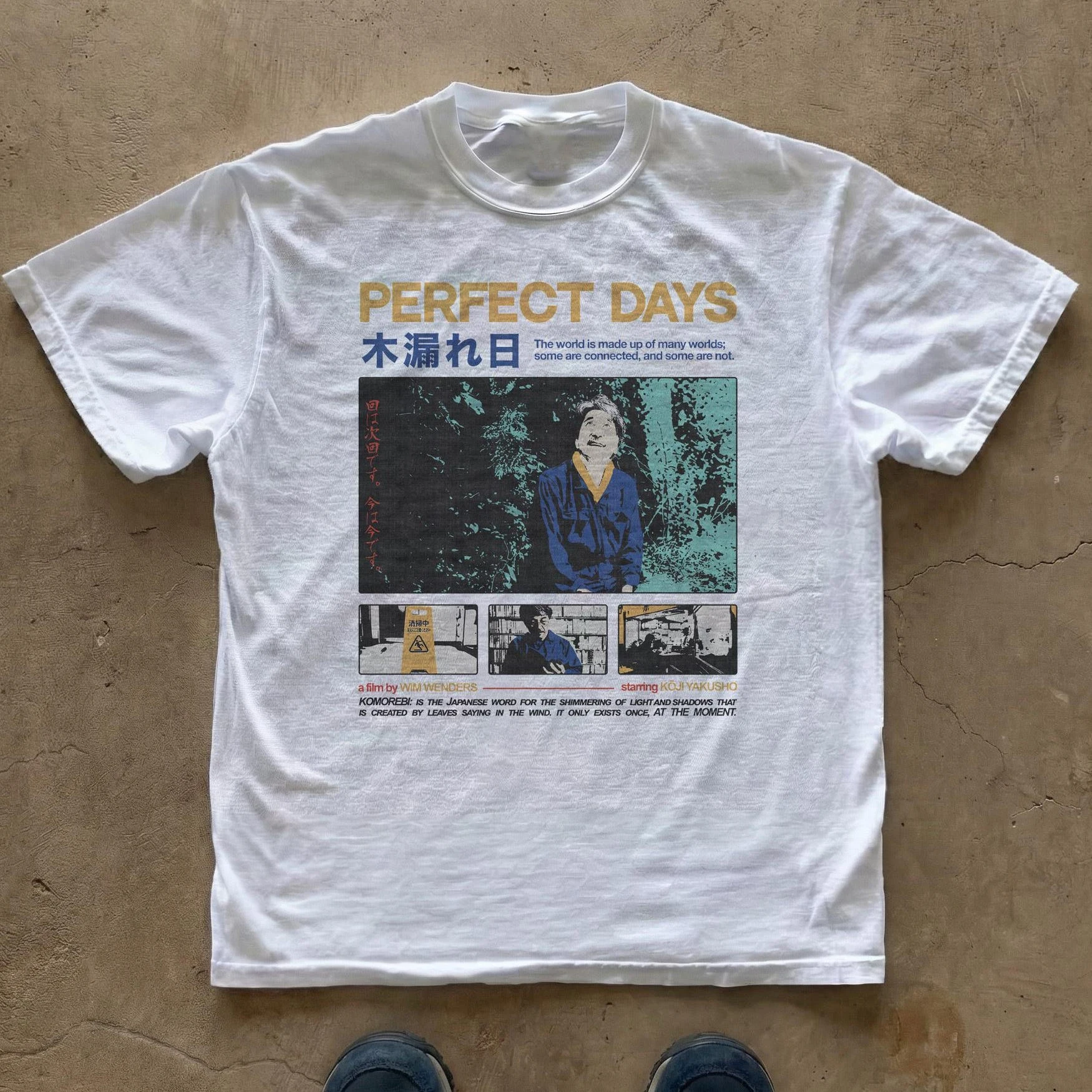 Perfect Days Movie Poster T-shirt Wim Wenders Japanese Streetwear Oversized Tee Shirt Hip Hop Y2k Harajuku Female Male Clothing