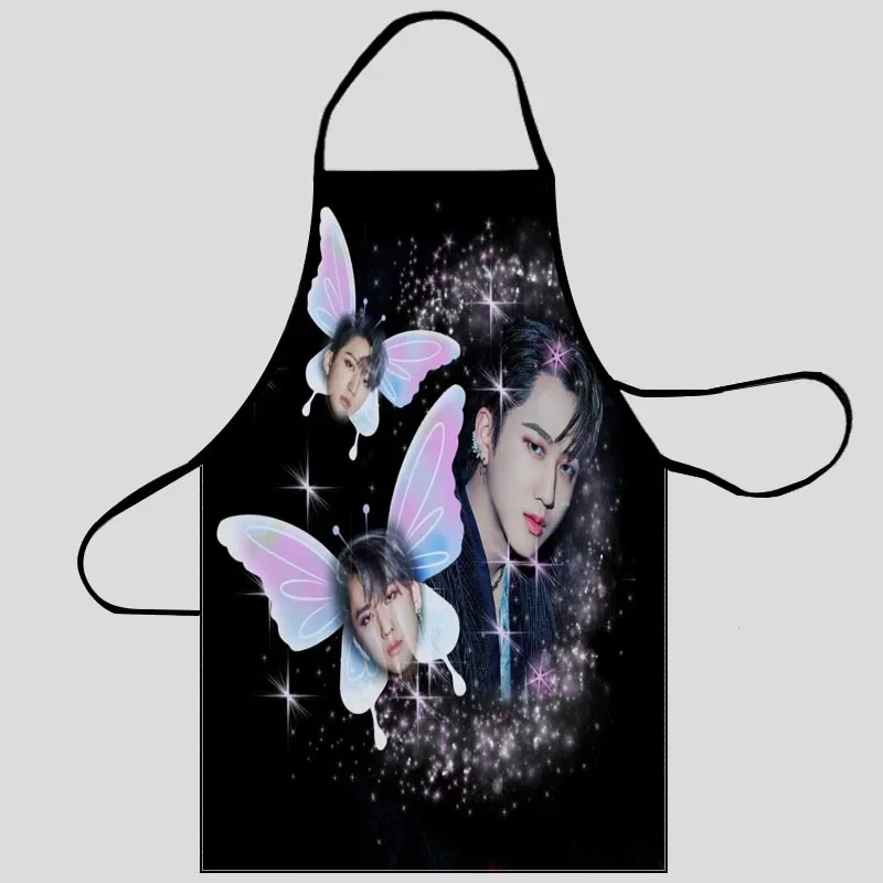 New Seo Changbin Apron Kitchen Aprons For Women Oxford Fabric Cleaning Pinafore Home Cooking Apron