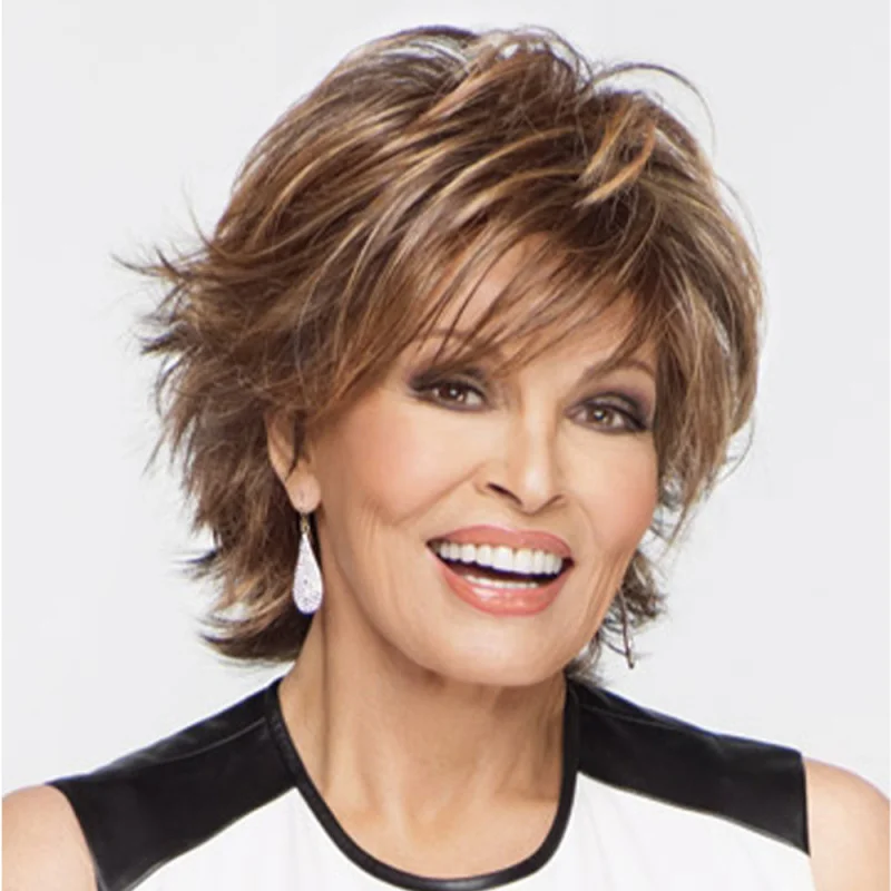 

Европейский и американский модный пышный парик из термостойкого волокна, короткие волосы с микро-завитками