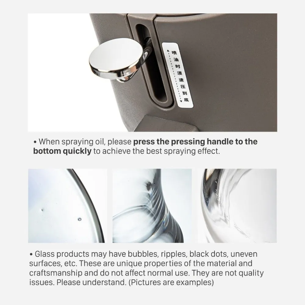 

Glass Oil Spray Bottle Leakproof With Pour Spout Nozzle Oil Bottle Dispenser Dual-purpose Drip-Free Oil Can Kitchen Gadgets
