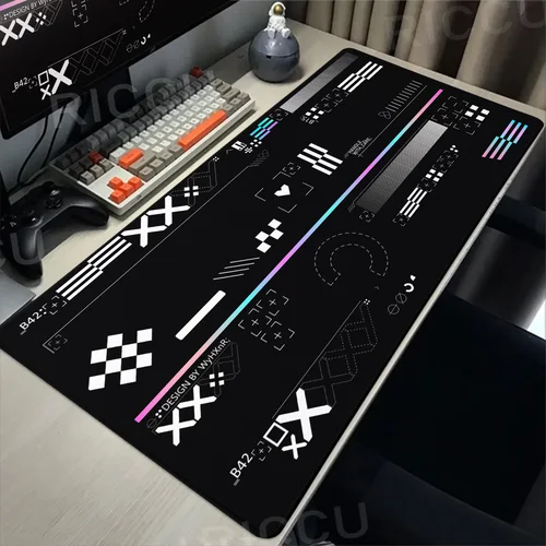 Alfombrilla de ratón CS GO de gran tamaño para Gaming, de goma para Gamer alfombrilla de ratón, alfombrilla de escritorio para teclado mecánico, XXL, 40x90cm