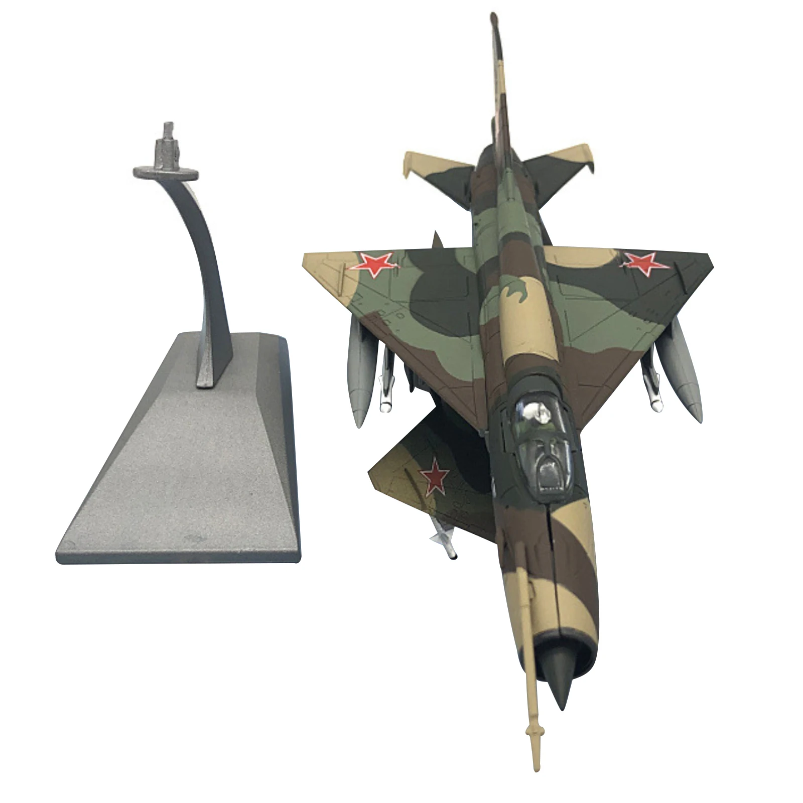 

21cm 1:72 Soviet Classic Fighter Mig-21 MiG 21 Simulation Alloy Aircraft Model Kids Gift Toys Display Home Bar Company Decor