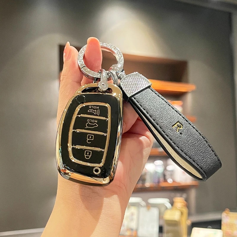 4 Buttons TPU Car Remote Key Case Cover For 2013 2014 2015 2016 2017 2018 2019 Hyundai Elantra Sonata Tucson Protector Key Fob image 4