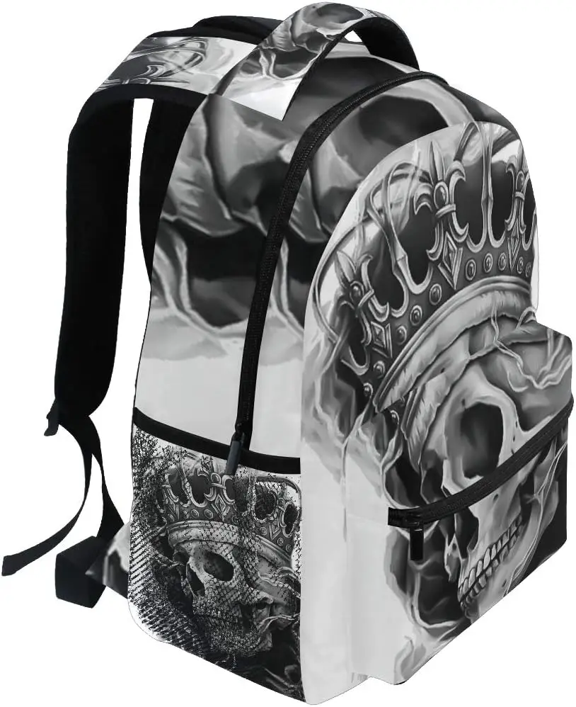 Backpacks Abstract Mexican Skull - Multi Function School College Canvas Book Bag Travel Hiking Camping Canvas Daypack